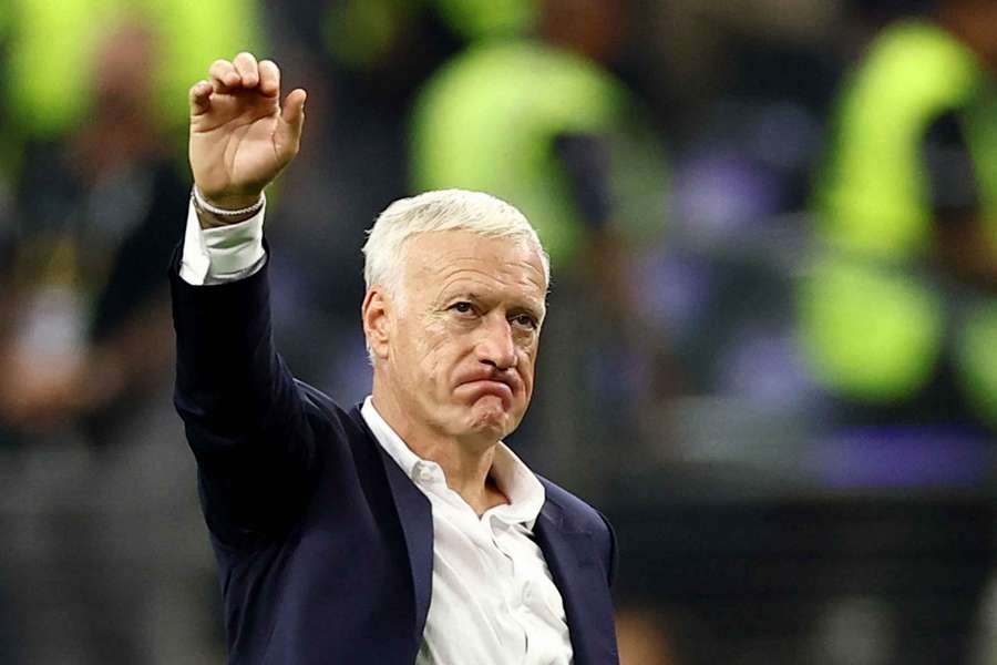 Didier Deschamps waves to the crowd after France lost to Spain in 2026 World Cup Didier Deschamps waves to the crowd after France lost to Spain in 2026 World Cup