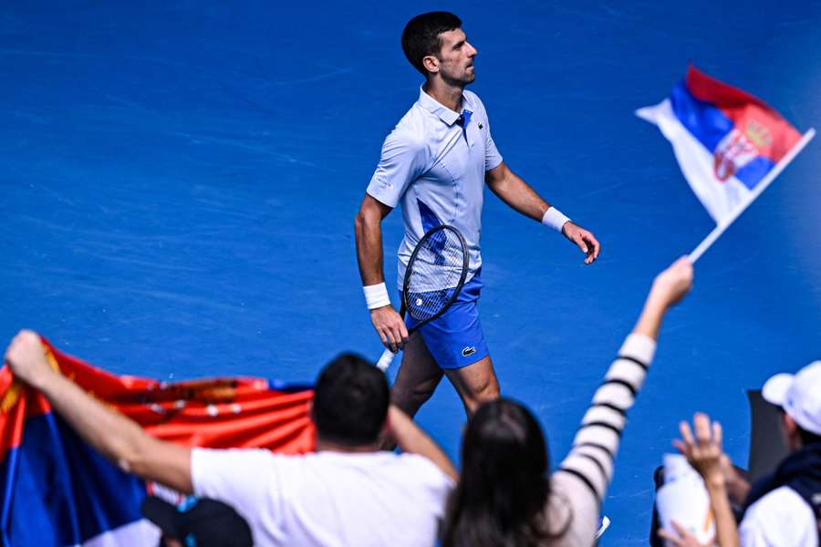 Novak Djokovic durante un incontro di Coppa Davis