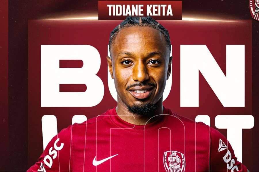 Tidiane Keita com a nova camisola