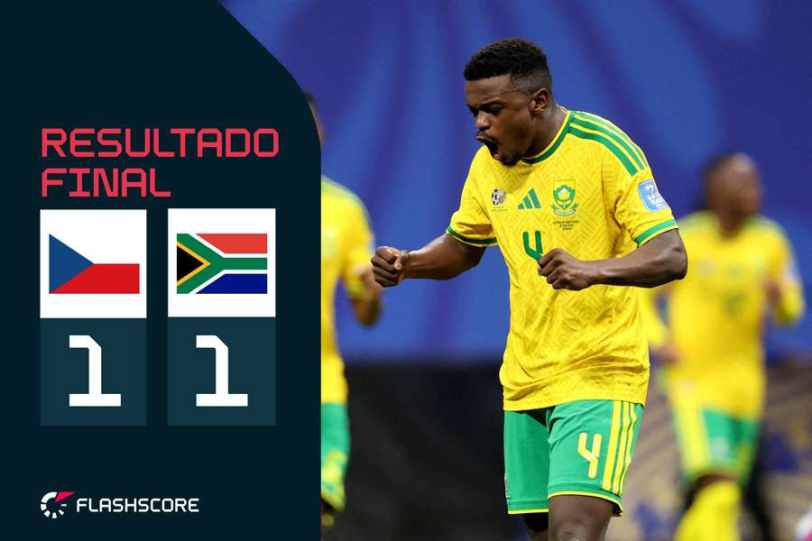Mokoena celebra o golo do empate Mokoena celebra o golo do empate
