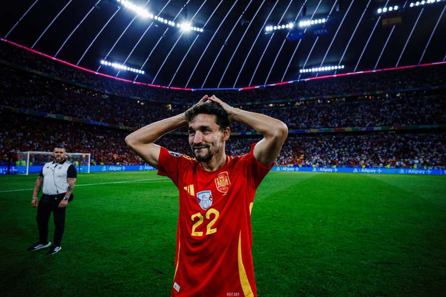 Jesús Navas, emocionado al final del España-Francia