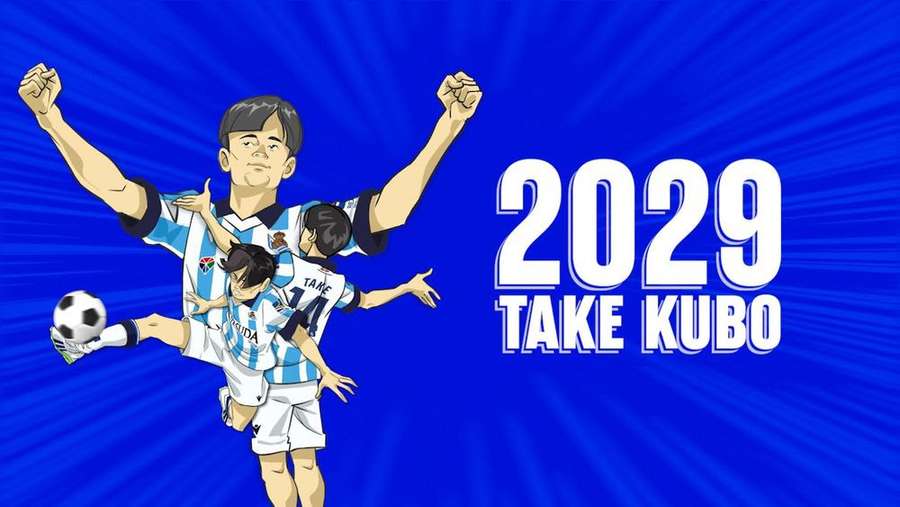 Cartaz do anúncio de Kubo pela Real Sociedad