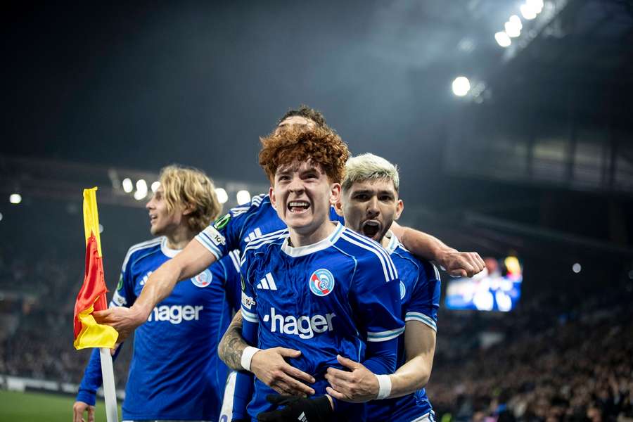 Valentin Barco celebrates with teammates