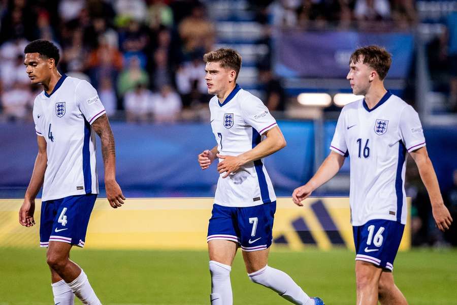 England U21 players during the 2-1 defeat to Germany in the European Championship