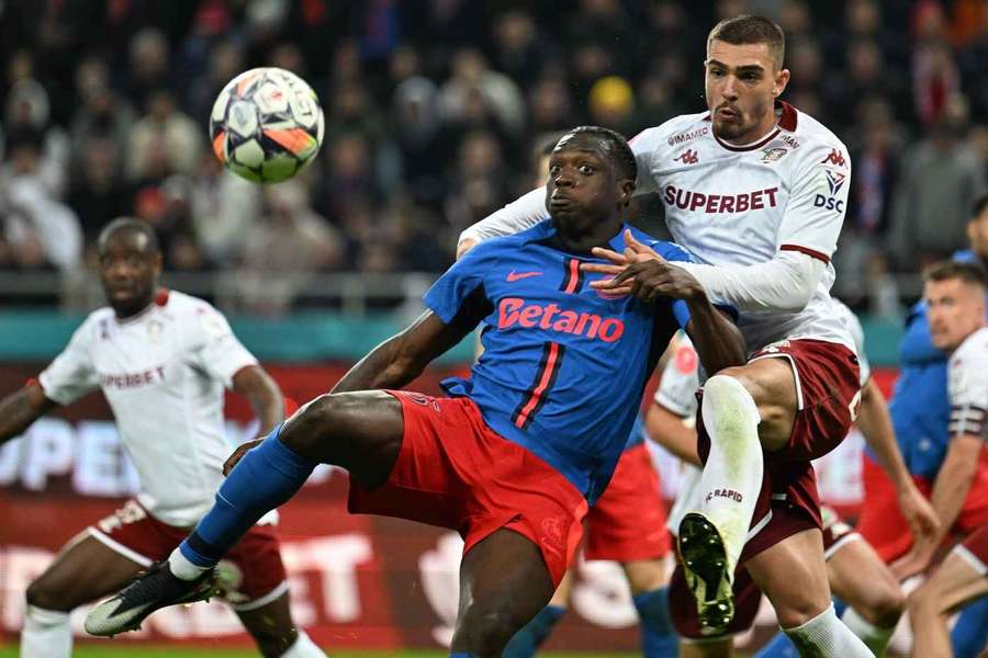 Joyskim Dawa a evoluat ultima dată pentru FCSB în derby-ul cu Rapid din play-off-ul sezonului trecut, scor 3-3