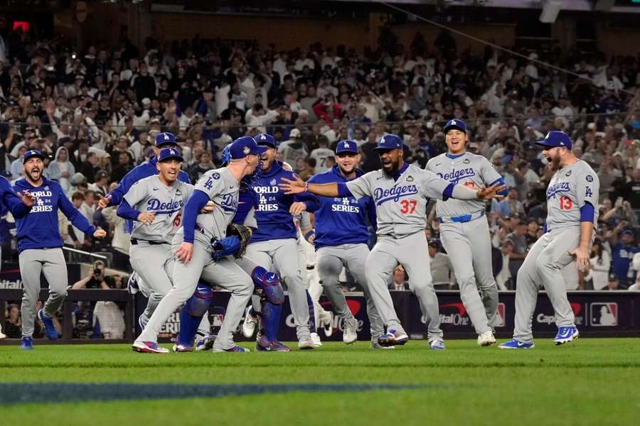 The Dodgers celebrate