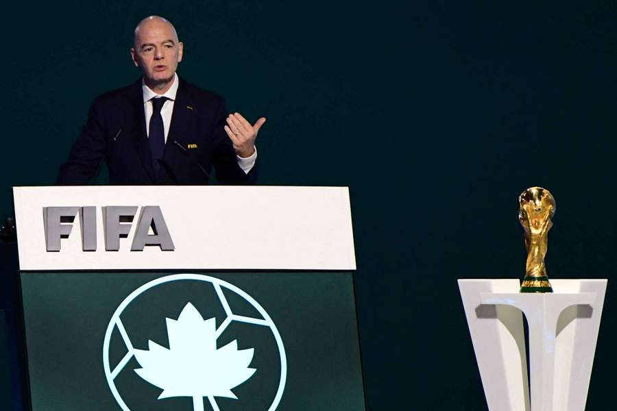 Gianni Infantino à Vancouver jeudi.