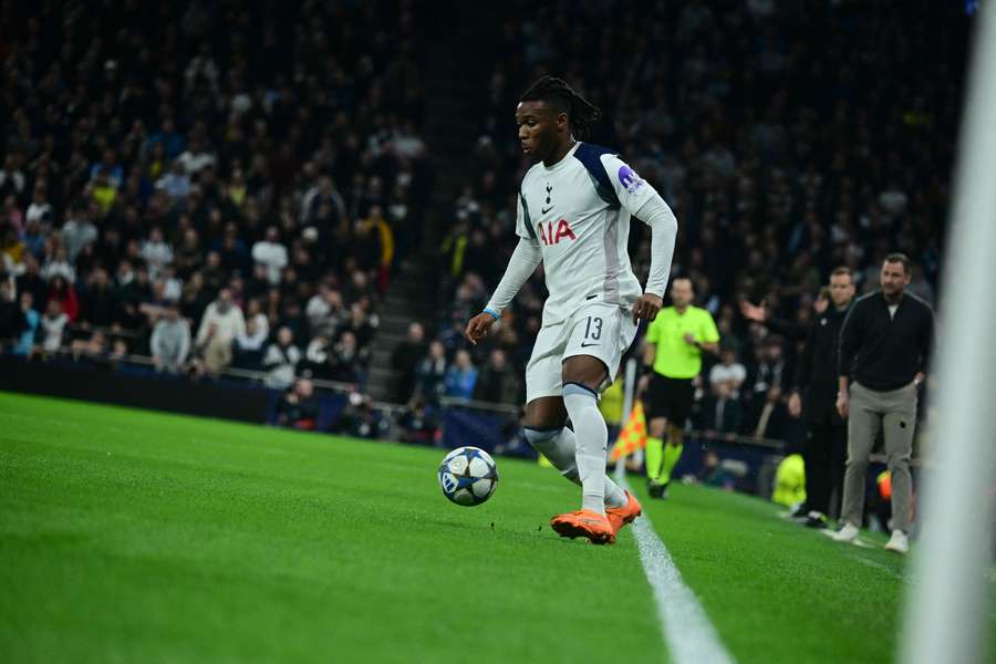 Udogie in action for Spurs in the Champions League