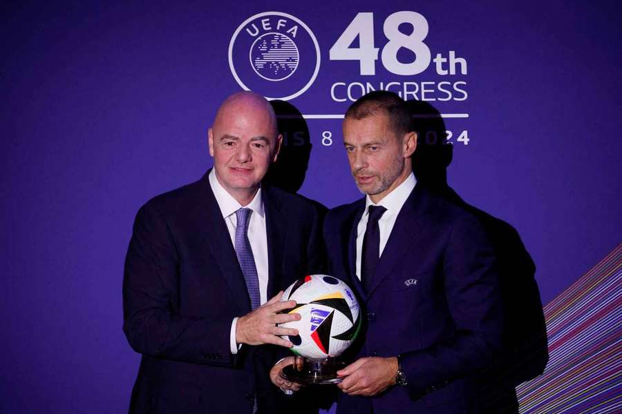 Infantino (l.) und UEFA-Präsident Ceferin (r.) werden keine Freunde mehr