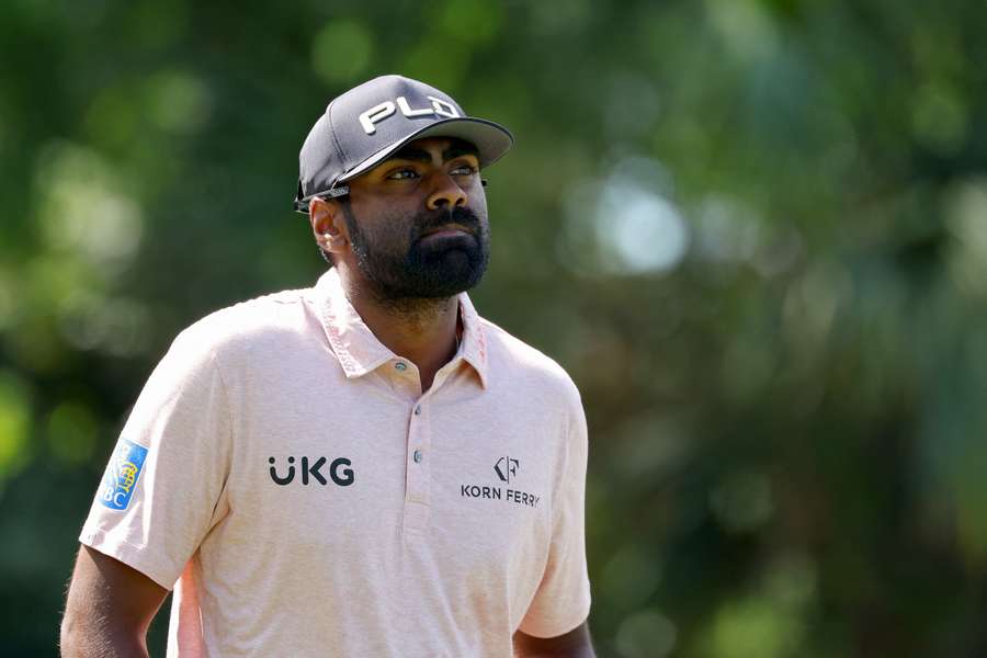 Sahith Theegala in action at the Players Championship