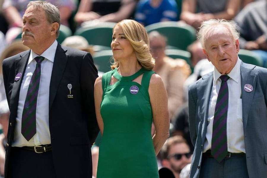 Chris Evert lors de Wimbledon 2022.