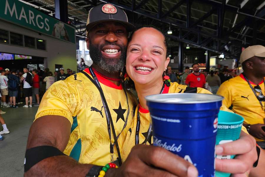 Ghana fans pre-match