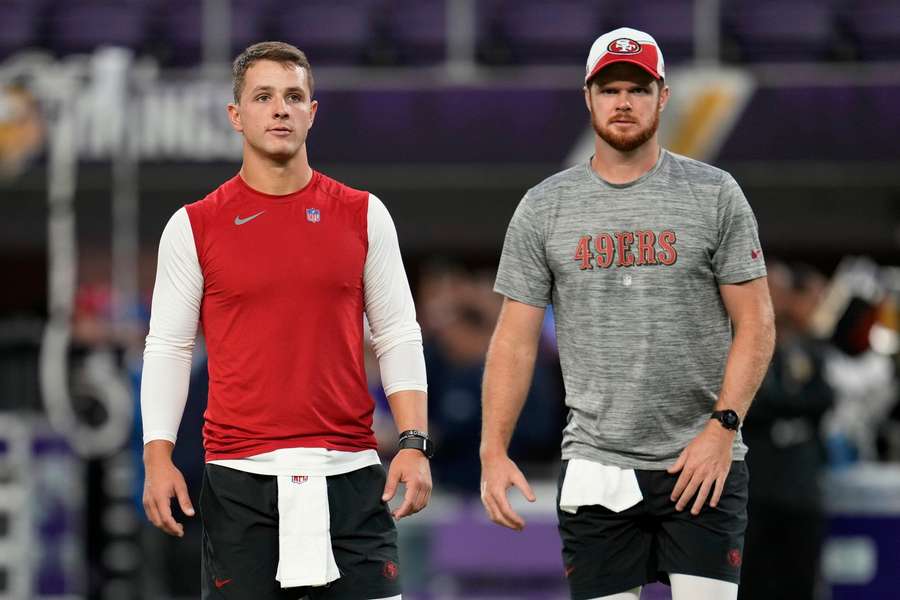 Purdy (L) et Darnold étaient collègues l'an dernier à San Francisco