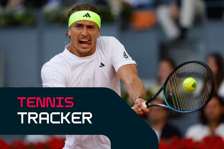 Alex Zverev is last on court in Rome on Friday