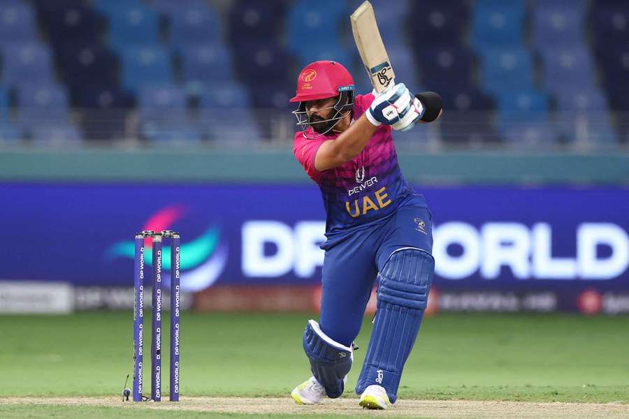 Muhammad Waseem in action for UAE