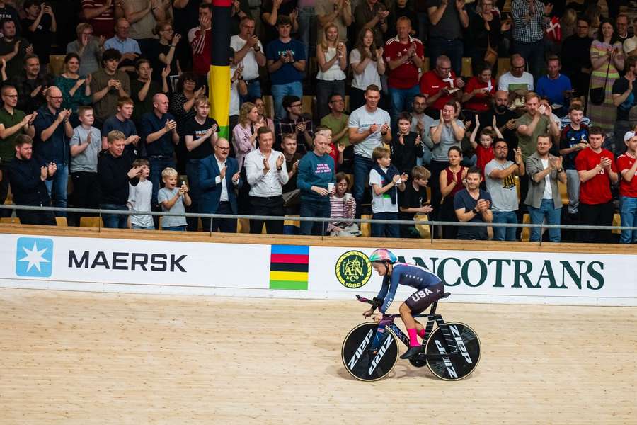 Chloé Dygert bateu o recorde do mundo da perseguição individual feminina