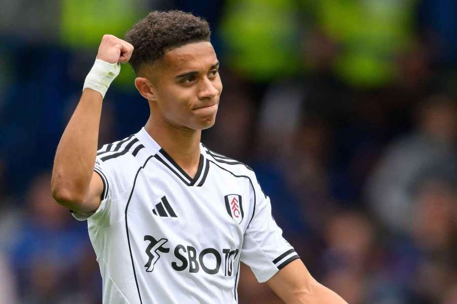 Josh King celebrates his goal against Chelsea, which was later ruled out