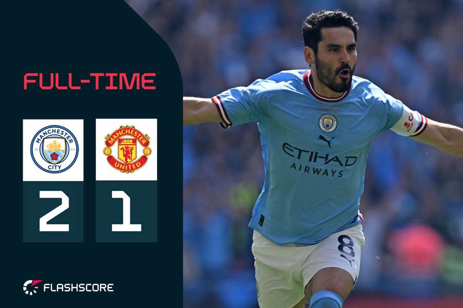 Manchester City beat rivals Manchester United to win the FA Cup