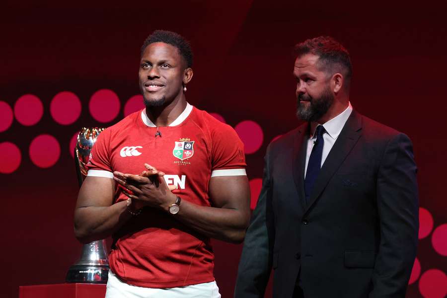 Maro Itoje is announced as captain of the British & Irish Lions alongside head coach Andy Farrell