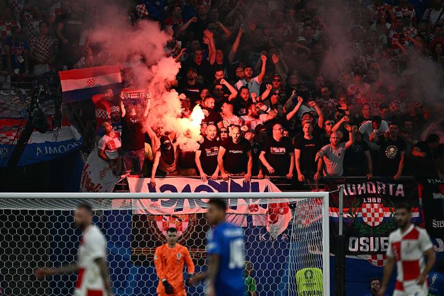 Kroatiske fans i ekstase
