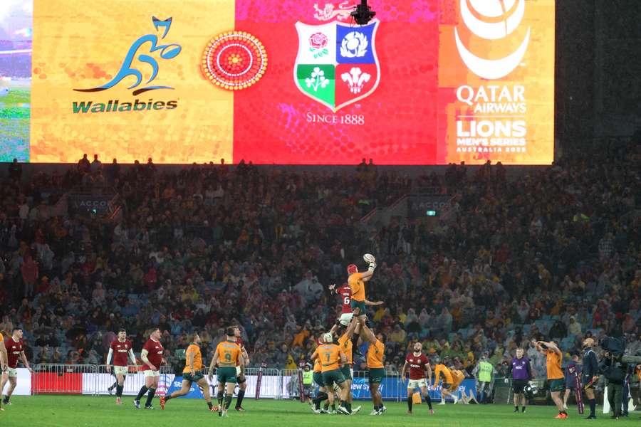 The Wallabies and the British & Irish Lions contest the third match in Sydney.
