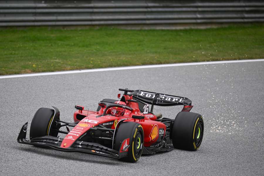 La Ferrari nel corso della gara