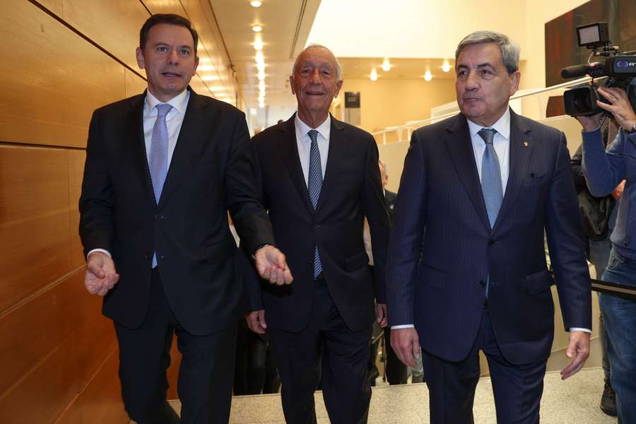 Fernando Gomes com Luís Montenegro e Marcelo Rebelo de Sousa
