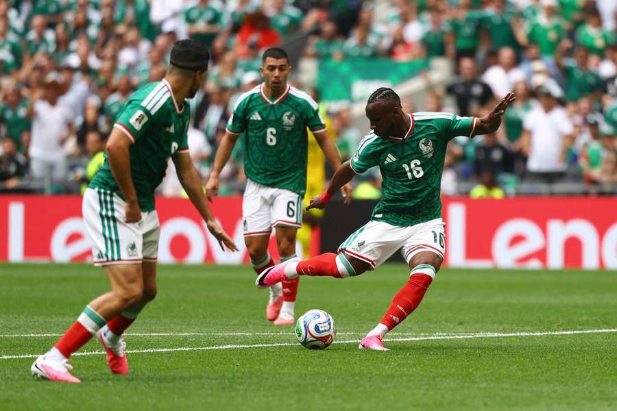 Mexico's Julian Quinones scores the first goal of the World Cup Mexico's Julian Quinones scores the first goal of the World Cup