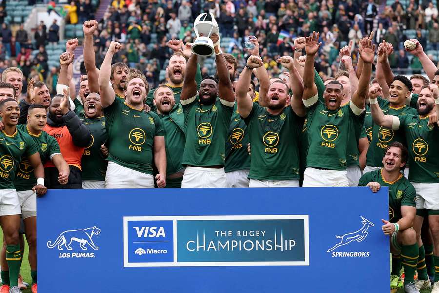 África do Sul celebra a conquista do Rugby Championship