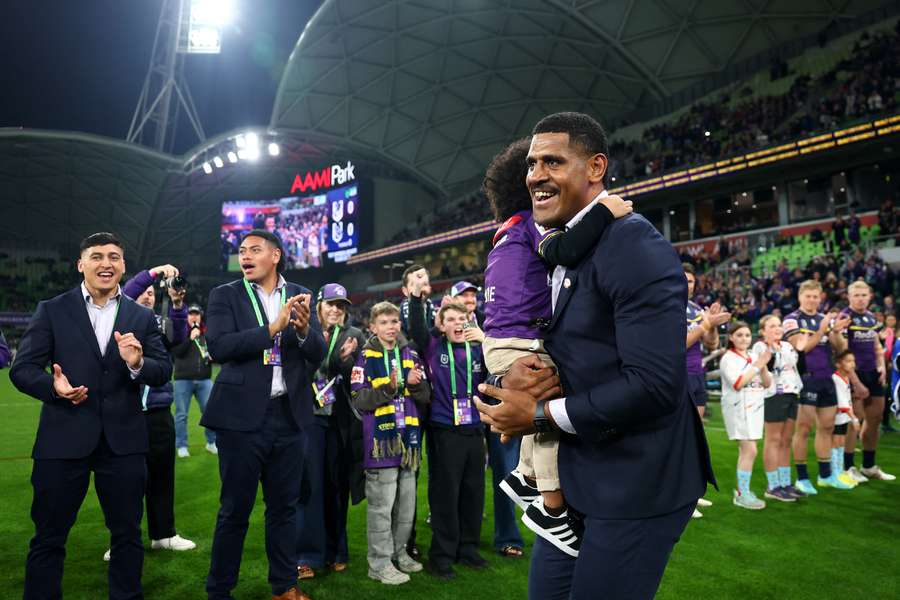 Tui Kamikamica walking out onto AAMI Park on Thursday night.