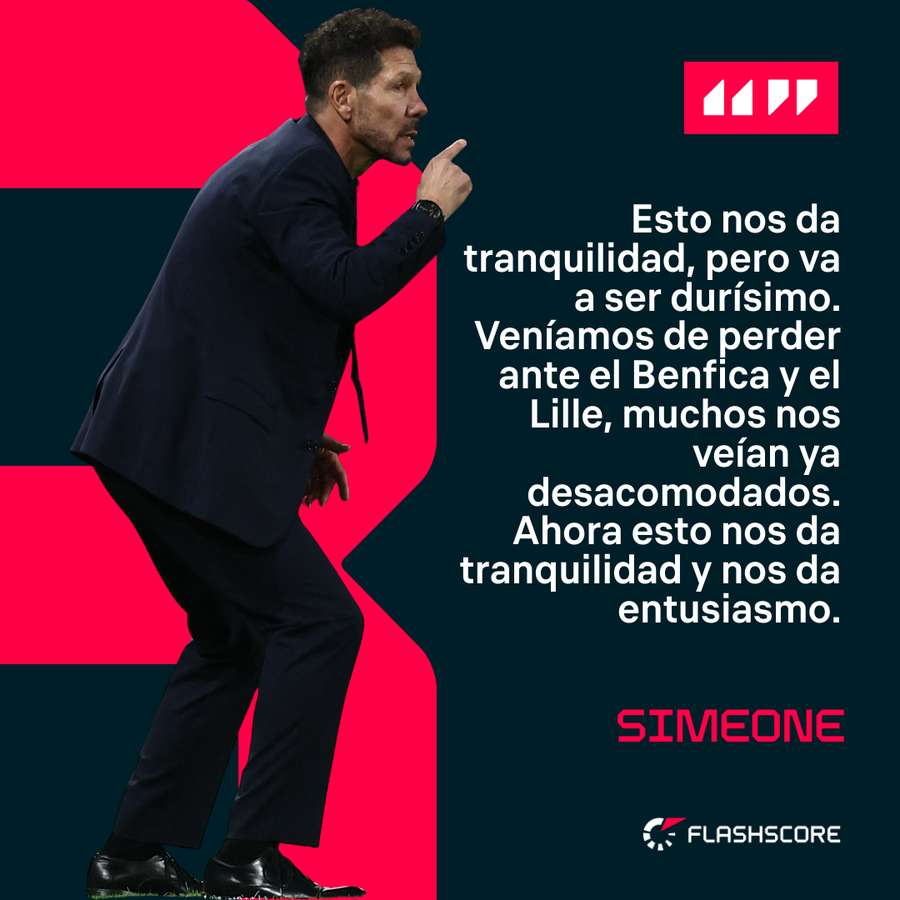 Las declaraciones de Simeone.