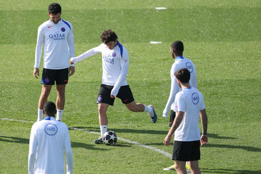 Joao Neves à l'entraînement ce mardi.