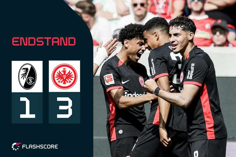 Frankfurt kam in Freiburg über Konter nach einem Rückstand zurück