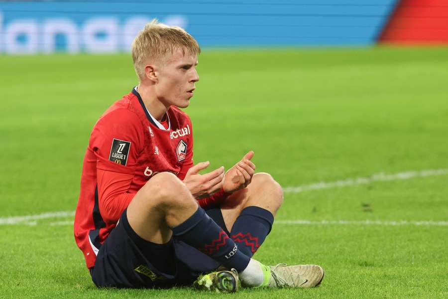 Hakon Haraldsson célébrant son but contre Brest le week-end dernier.