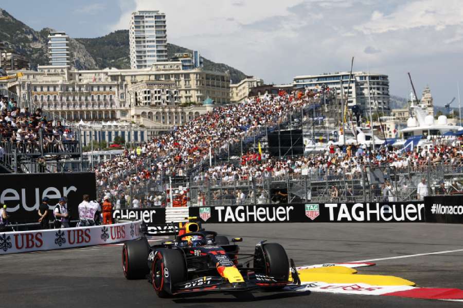 Red Bull's Sergio Perez during qualifying in Monaco