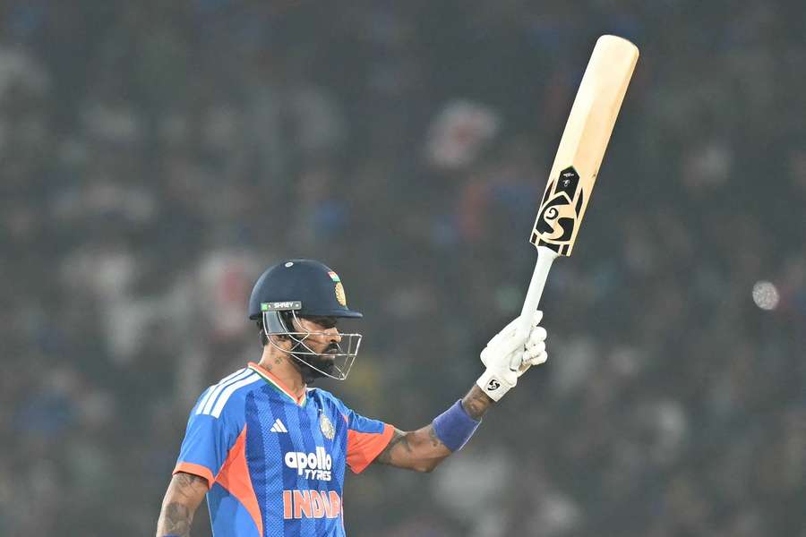 Hardik Pandya scored 59 off 28 balls Hardik Pandya scored 59 off 28 balls