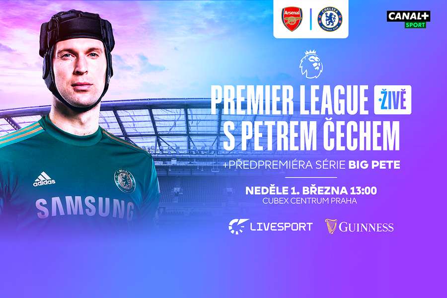 Petr Čech v exkluzivní sérii Big Pete. Užijte si předpremiéru a živý přenos Arsenal - Chelsea