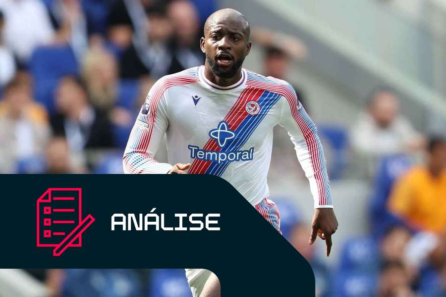 Jean-Philippe Mateta durante o jogo frente ao Everton