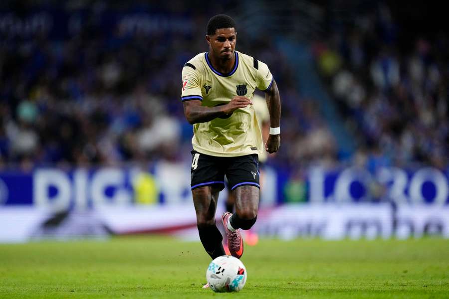 Rashford na partida com o Oviedo Rashford na partida com o Oviedo