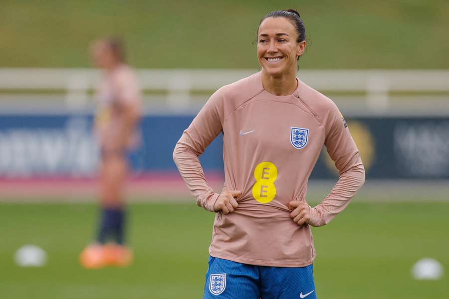 Lucy Bronze training at St George's Park ahead of the Women's World Cup