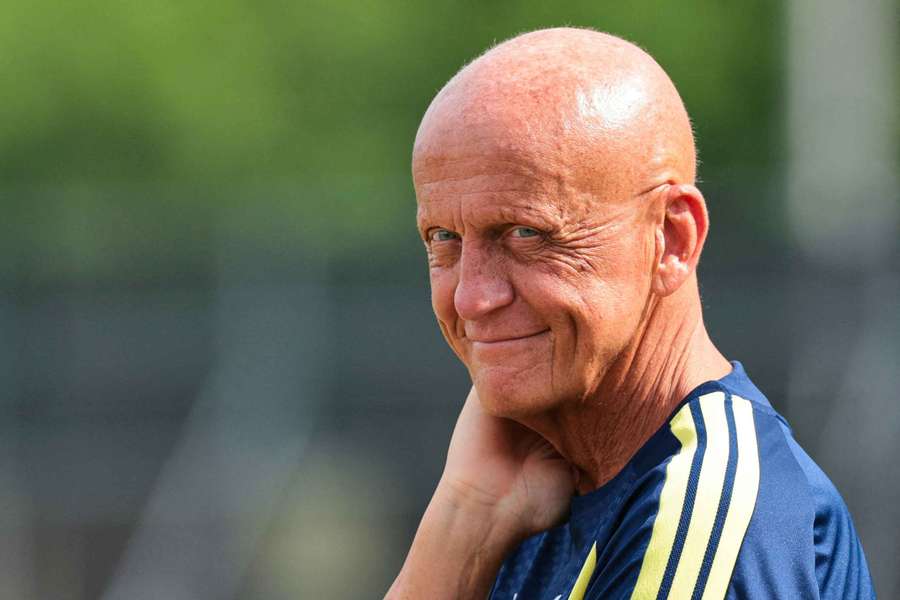 Chairman of FIFA referees committee Pierluigi Collina during training Chairman of FIFA referees committee Pierluigi Collina during training