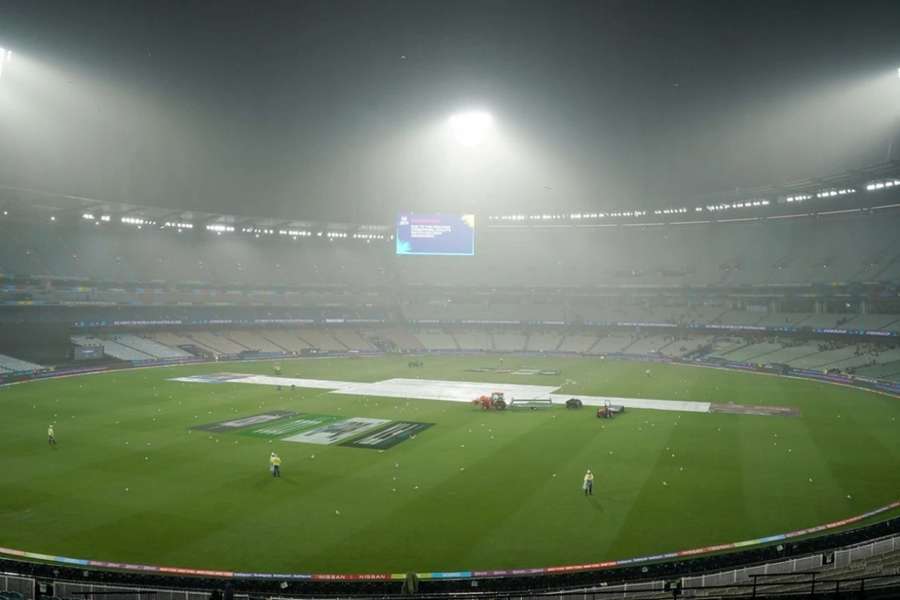 Rain scuppered the chances of a game in Melbourne