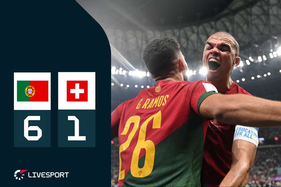 Portugalsko – Švýcarsko 6:1. Ramosova demolice a postup, Ronaldo hrál jen krátce