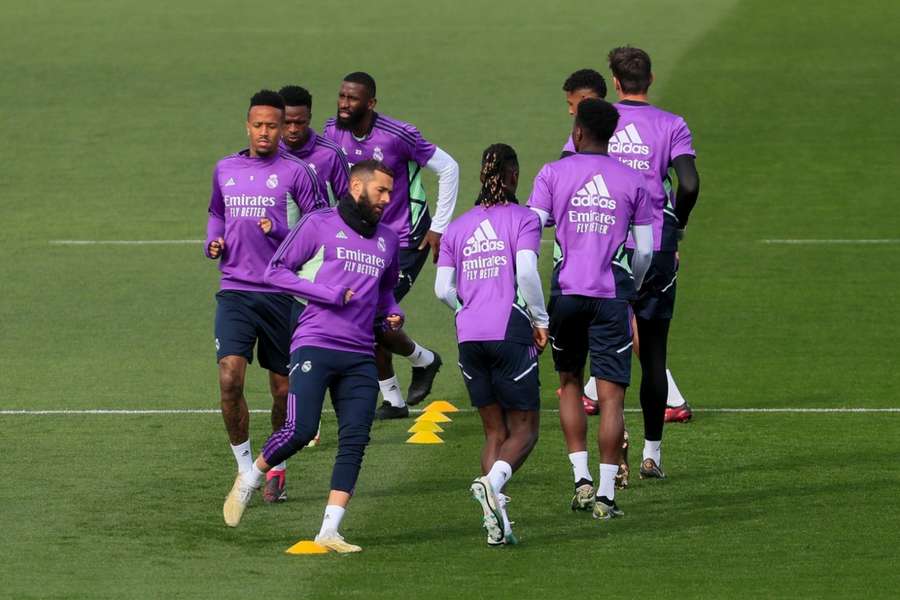 Los jugadores del Real Madrid entrenan en Valdebebas