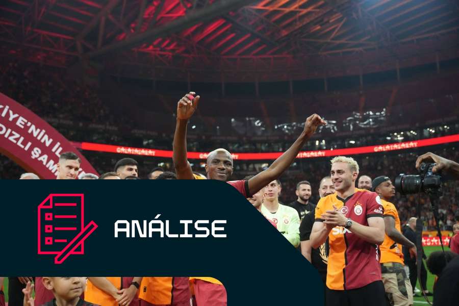 Victor Osimhen após o jogo da Superliga Turca entre o Galatasaray e o Basaksehir