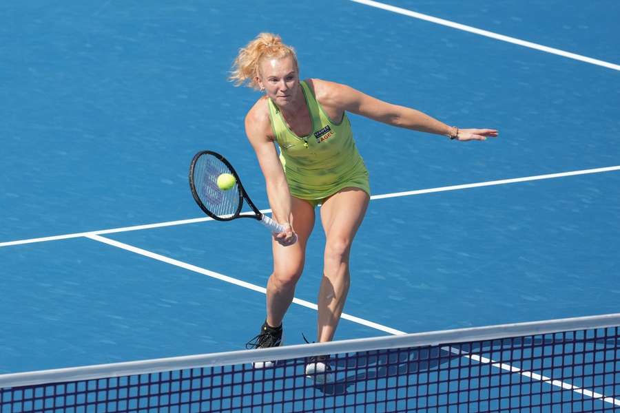 Kateřina Siniaková v akci. Kateřina Siniaková v akci.