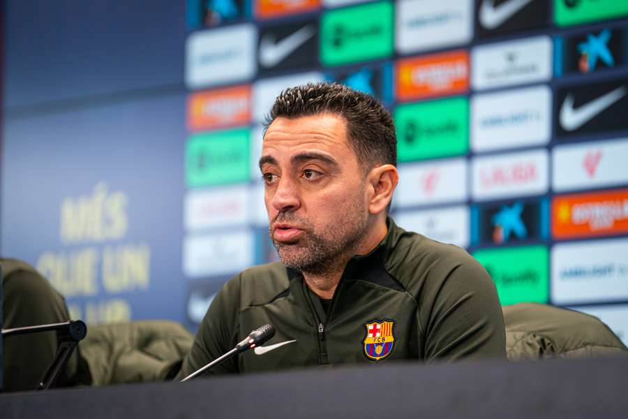 Xavi, en rueda de prensa