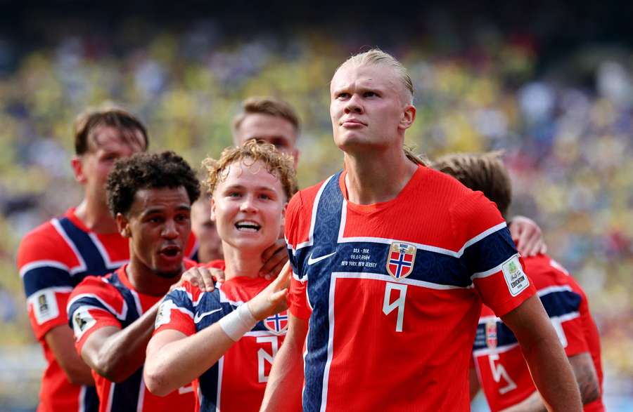 Norway's Erling Haaland celebrates Norway's Erling Haaland celebrates