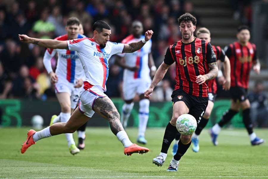 Marcos Senesi (R) in action for Bournemouth Marcos Senesi (R) in action for Bournemouth