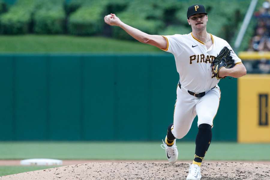 Pittsburgh Pirates starting pitcher Paul Skenes pitches against the Chicago Cubs during the fourth inning at PNC Park